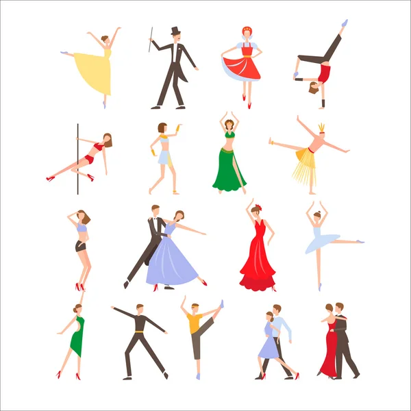 Festival de danza, diferentes estilos de baile — Archivo Imágenes Vectoriales