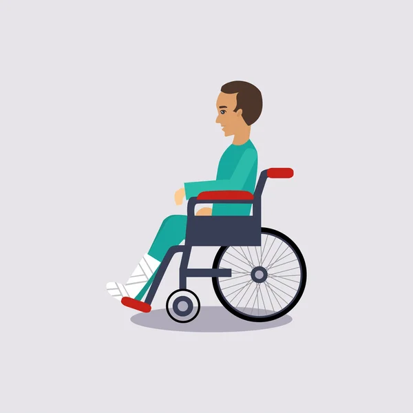 Illustartion φορέα ασφάλισης αναπηρίας — Διανυσματικό Αρχείο