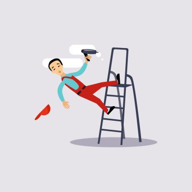 İş sigorta vektör esnaf, yaralanma