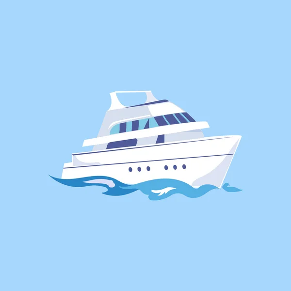 Zweideckerschiff auf dem Wasser. — Stockvektor
