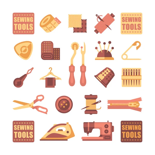 Sewing Icon Set Vector — Stock Vector