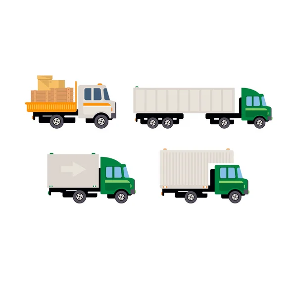 Work Trucks Vector Set — Stock Vector