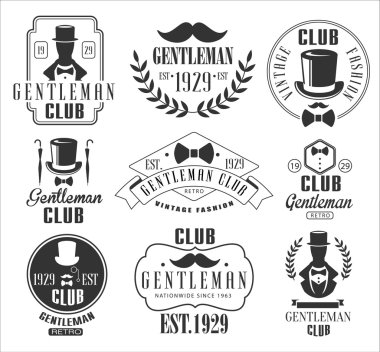 Vintage beyler logolar dizi kulüp