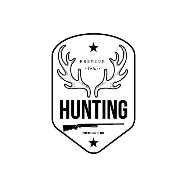 Hunting Vintage Emblem — Stock Vector