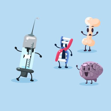 Uyuşturucu tehlike. Vektör çizim Set