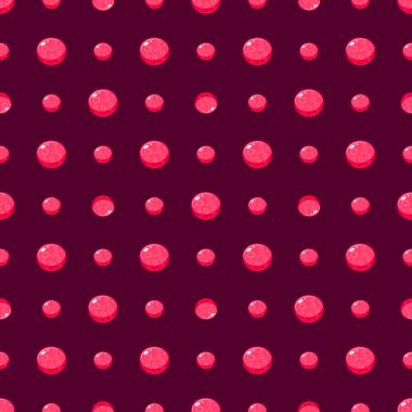 Polka Noktalı parlak desene. Vektör çizim