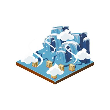 Icing Natural Disaster Icon. Vector Illustration clipart