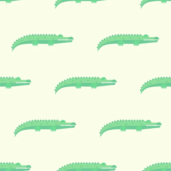 Lustige Krokodilmuster. Vektorillustration — Stockvektor