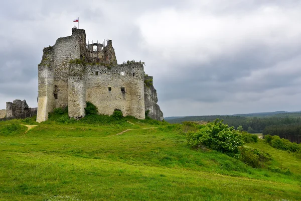 Paisagem das ruínas do Castelo de Mirow na Polônia — Fotografia de Stock
