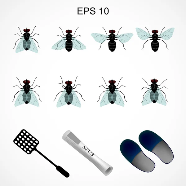 Sprite sheet with fly Royalty Free Stock Vectors