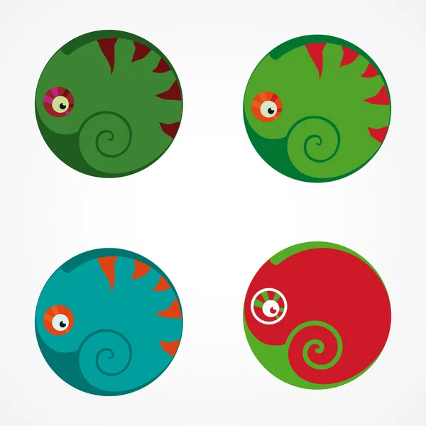 Illustration with chameleon Royalty Free Stock Vectors