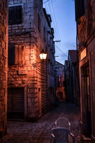 Una calle en Hvar — Foto de Stock