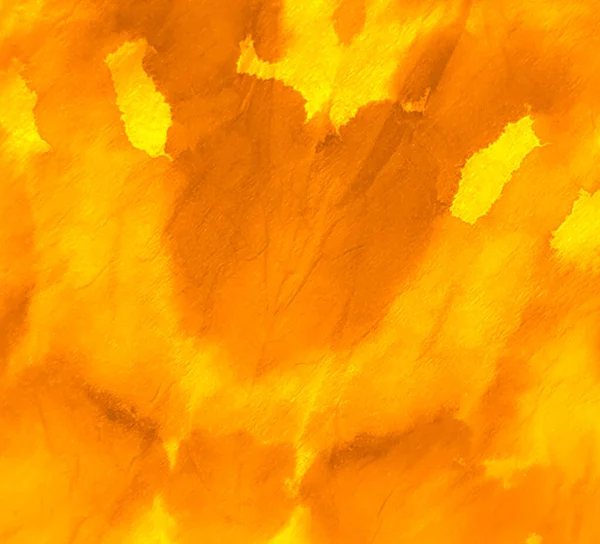 Akvarelltryck Orange Tie Dye Print Ocher Handmade Dirty Art Smutsiga — Stockfoto