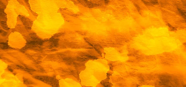 Megmostam Banner Döntetlen Batik Ocher Akvarell Minta Sárga Nyakkendő Festék — Stock Fotó