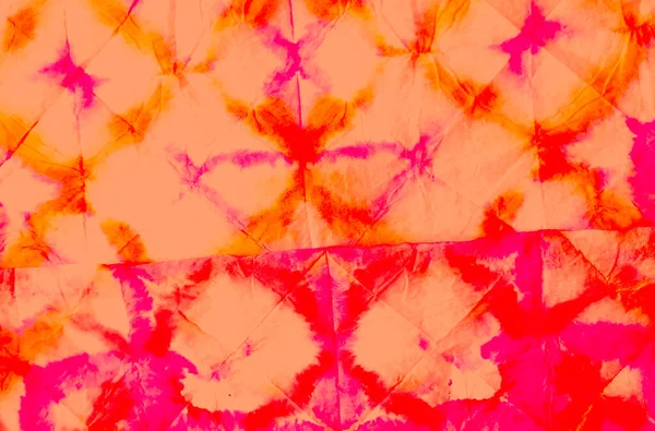 Υφαντική Ακουαρέλα Πορτοκαλί Τάι Πάτσγουωρκ Βουρτσισμένο Μπάνερ Ισοπαλία Μοτίβο Βαφής — Φωτογραφία Αρχείου
