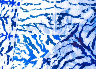 Hayvan grafitisi. Boya yamalı kravat. İndigo Beyaz Kirli Sanat Arkaplanı. Kirli Sanat Ressamlığı. Hayvan baskısı. Aquarelle dokusu. Banner 'a su sıçrat. Mavi suluboya baskı. Zebra Hayvanı Batik.