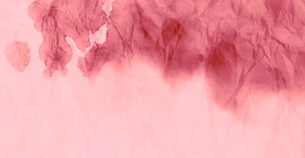 Textura Aquarelle Red Splash Banner Tye Die Print Framboesa Rosa — Fotografia de Stock