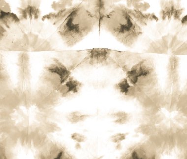 Eski Kağıt Suluboya. Otantik Fırça Sanatı. Beyaz Kirli Sanat Arkaplanı. Pis Art Grunge. Suluboya Baskı. Dişlerimi fırçaladım. Kravat boyası. Kahverengi Kova deseni. Krem kravat desenli boya..