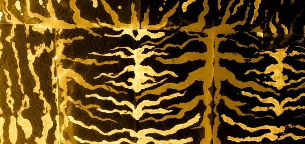 Aquarelldruck Zebra Print Gold Dirty Art Painting Künstlerischer Animal Print — Stockfoto