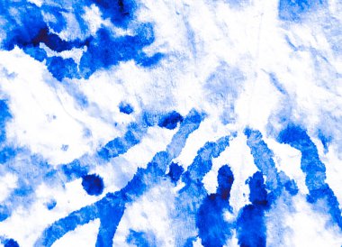 Parlak Kirli Sanat Arkaplanı. Kirli Sanat Ressamlığı. Aquarelle dokusu. Suluboya Baskı. Banner 'ı fırçaladım. Derin Mavi Sıçrama Sancağını. Boya yamalı kravat. Çivit yağışlı sanat baskısı. Beyaz kravat boyalı batik..