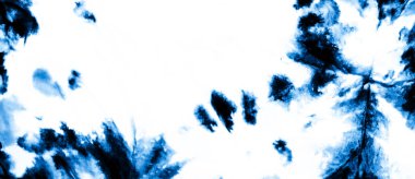 Banner 'ı fırçaladım. Kravat boyası. Mavi Islak Sanat Yazıcısı. Banner 'a su sıçrat. Beyaz suluboya baskı. Indigo Tie Dye Batik. Parlak Sanatsal Kirli Sanat. Kirli Sanat Arkaplanı. Aquarelle Doku.