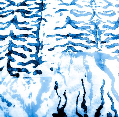 Banner 'ı fırçaladım. Boya yamalı kravat. Beyaz Leopar Sanatsal Kirli Sanat. Kirli Sanat Arkaplanı. Aquarelle dokusu. Suluboya Baskı. Çivit Tie Dye Print. Hayvan baskısı. Banner 'a su sıçrat. Mavi 