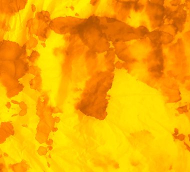 Islak Sanat Yazıcısı. Banner 'a su sıçrat. Soyut Sıçrama. Tie Dye Batik. Parlak suluboya deseni. Turuncu kravat boyası. Ocher Sanatsal Kirli Sanatlar. El yapımı Dirty Art. Aquarelle Doku.