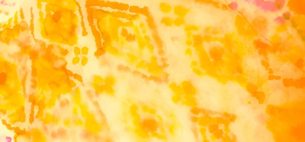 アクエラレの質感 スプラッシュバナー 本物のブラシアート タイ染料バティック 緑のぬれたアートプリント 黄色のネクタイダイシャツ オーチャー ダーティ アート ペインティング — ストック写真