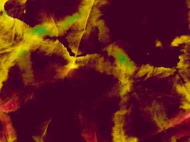 Aquarelle dokusu. Banner 'a su sıçrat. Ocher El Yapımı Kirli Sanat. Kirli Sanat Arkaplanı. Suluboya Baskı. Otantik Fırça Sanatı. Kravat boyası. Koyu Islak Sanat Yazıcısı. Sarı Kravat Boyalı Yama.