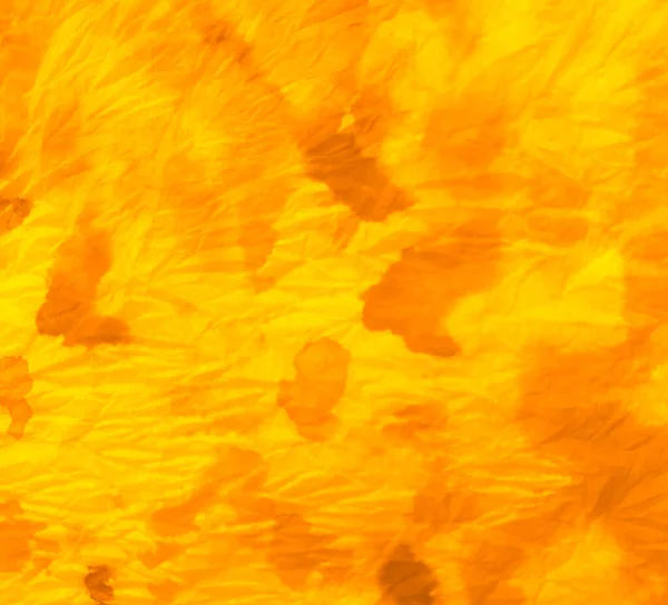 Abstract Splash Tie Dye Patroon Gele Natte Kunstdruk Ocher Tie — Stockfoto