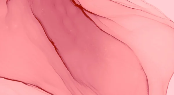 Розовая Абстракция Аннотация Печать Акварелью Мокрый Отпечаток Красные Алкогольные Чернила — стоковое фото