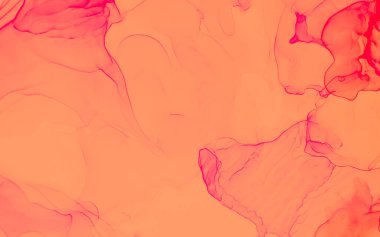 Parlak Su Taklidi. Soyut arkaplan. Suluboya deseni. Mürekkep Graffiti. Alkol dokusu. Turuncu Islak Sanat Yazıcısı. Banner 'a su sıçrat. Suluboya Baskı. Mercan Sanatsal Alkol Mürekkebi. 