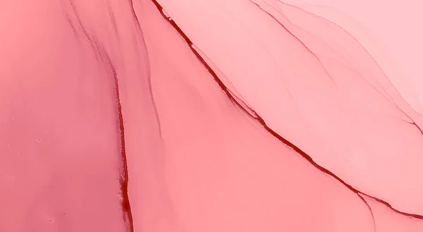 Розовое Современное Искусство Имитация Воды Печать Акварелью Мокрый Отпечаток Чернильная — стоковое фото