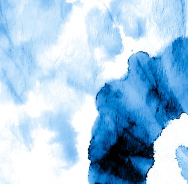 Suluboya Baskı. Mavi kravat boyası. Aquarelle dokusu. Banner 'a su sıçrat. Parlak Beyaz Kirli Sanat Arkaplanı. Kirli Sanat Ressamlığı. Islak Sanat Yazıcısı. Banner 'ı fırçaladım. Boya yamalı kravat. Çivit