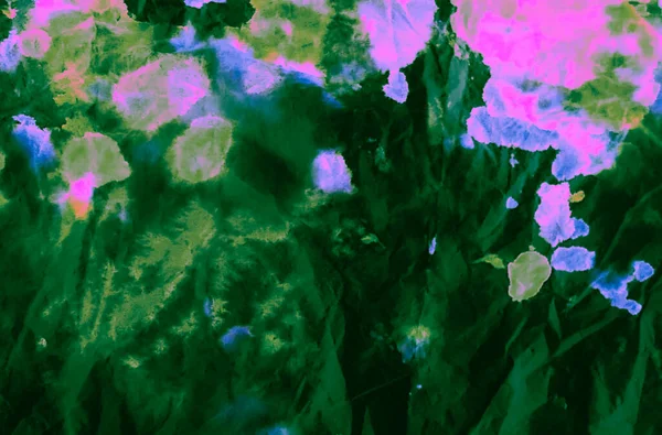 Aquarelldruck Rosige Krawattenfärberei Grüner Schmutziger Hintergrund Kunst Die Schmutzig Ist — Stockfoto
