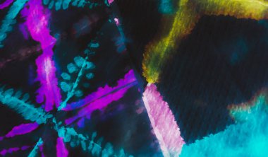 Parlak Kirli Sanat Arkaplanı. Kirli Sanat Ressamlığı. Islak Sanat Yazıcısı. Suluboya Baskı. Dişlerimi fırçaladım. Siyah Kova dokusu. Mor kravat boyası. Asit Sıçrayan Sancak. Kravat boyası baskısı. Mavi