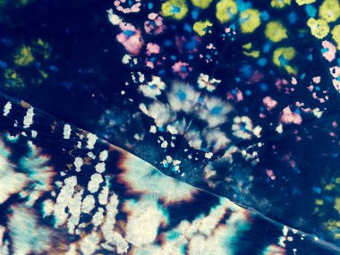 Koyu Mavi Soyut Kirli Sanat. Soyut Sıçrama. Aquarelle dokusu. Suluboya Baskı. Mavi kravat boyası. Islak Sanat Yazıcısı. Asit Sıçrayan Sancak. Indigo Banner 'ı fırçaladı. Boya yamalı kravat. Mor