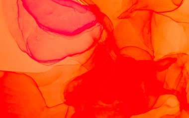 Parlak Çağdaş Sanat. Su taklidi. Suluboya Baskı. Banner 'a su sıçrat. Alkol dokusu. Kırmızı suluboya deseni. Mürekkep Graffiti. Islak Sanat Yazıcısı. Mercan Alkol Mürekkebi Yazdır. 