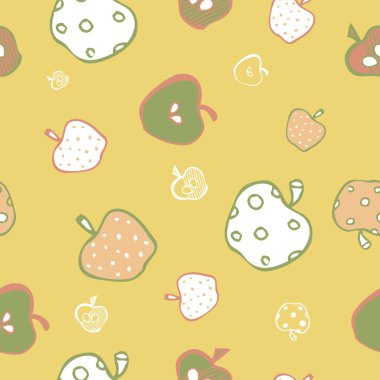 Kesintisiz sarı elma desen