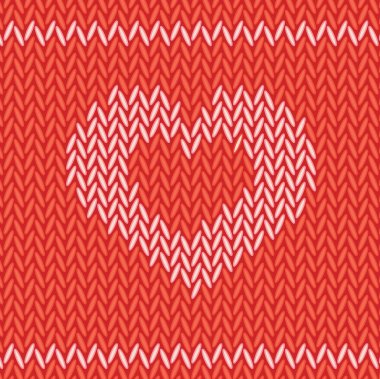 örgü kalp vektör. 