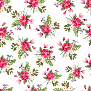 Dijital tekstil tasarımı ve tasarım arka planı ve kumaş