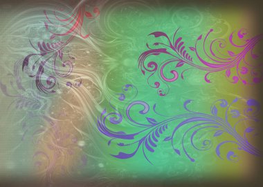 Dijital tekstil tasarımı ve tasarım arka planı ve kumaş