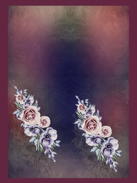 Digital Textile Saree Design Colourfull Digital Saree Flowers Seamless — Stock Photo, Image
