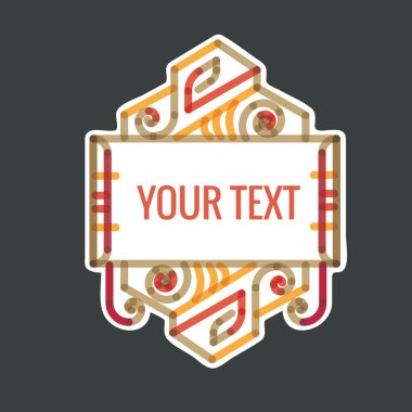 Klasik aclassic art deco lüks en az hipster geometrik vintage vektör monrt deco lüks en az hipster geometrik vintage vektör monogram, çerçeve, sınır, rozet, etiket, kret veya Vintage Insignias, vektör tasarım öğeleri, iş işaretler, kimlik