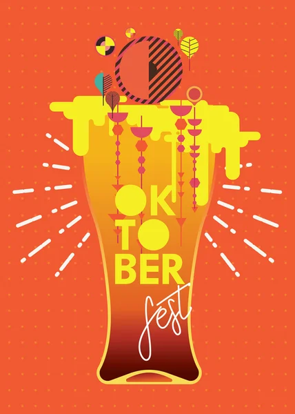 Vector Art affisch av ölfestivalen Oktoberfest — Stock vektor