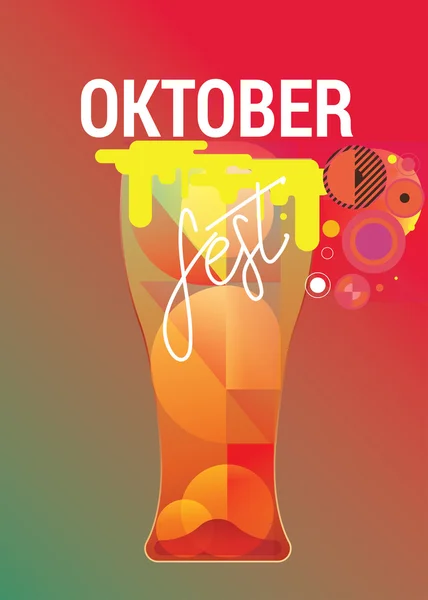 Vektorkunst-Plakat vom Oktoberfest — Stockvektor