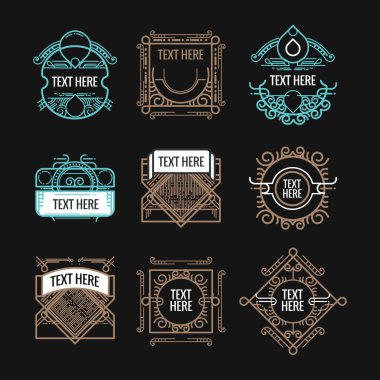 Klasik art deco etiket