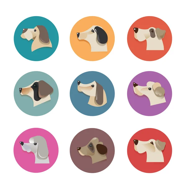 Huisdieren vector icons - honden elementen — Stockvector