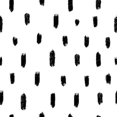 Beyaz arkaplan vektör illüstrasyonunda siyah renkte şirin fırça çizgileri..