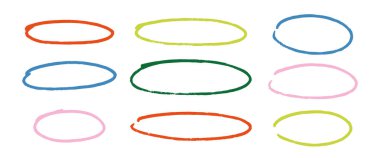 El çizimi kalem çizimi fırça işareti vektör illüstrasyon koleksiyonu.